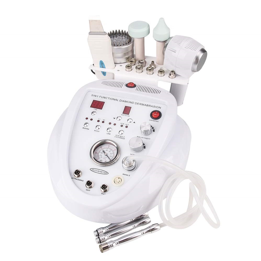 Salon Equipment 5 in1 Diamond Peeling Dermabrasion Skin Scrubber Microcurrent Face Lift Machine Facial Care Salon Equipment for Personal