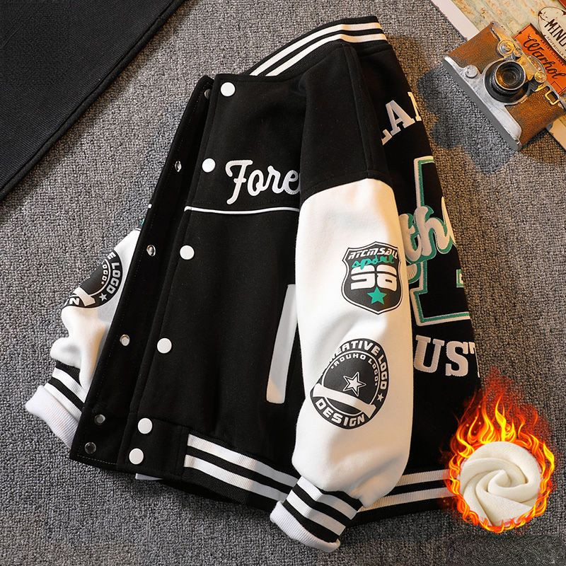 Jackets Autumn Winter Baseball Green Jacket Coat Kids Fashion Clothes For Teens Girls Boys Cardigan 4 To 12 Children Outwear Bomber 230803