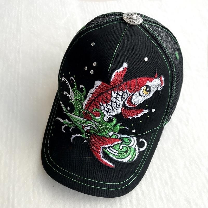 Ball Caps Baseball for men ED Tiger Head Fish Summer Breathable mesh Truck Hat Pink Sunvisor Cap Kpop Women 230803
