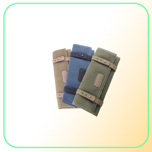 Canvas Nylon Oil Wax Watch Pouch Bag Tools Watch Case Holder Organizer Portable Watches Jewelry Display 007 Waterproof 22