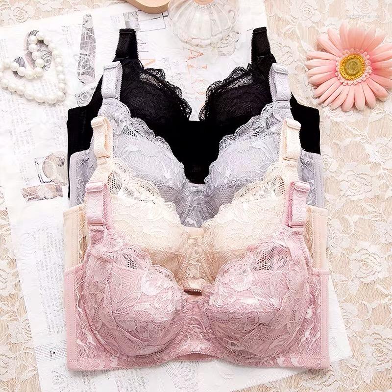 Bras Women's Beauty Lace Bra Plus Size Non Padded Minimizer Full Figure Underwire Brassiere 34 36 38 40 42 44 46 48 B C D E FGH