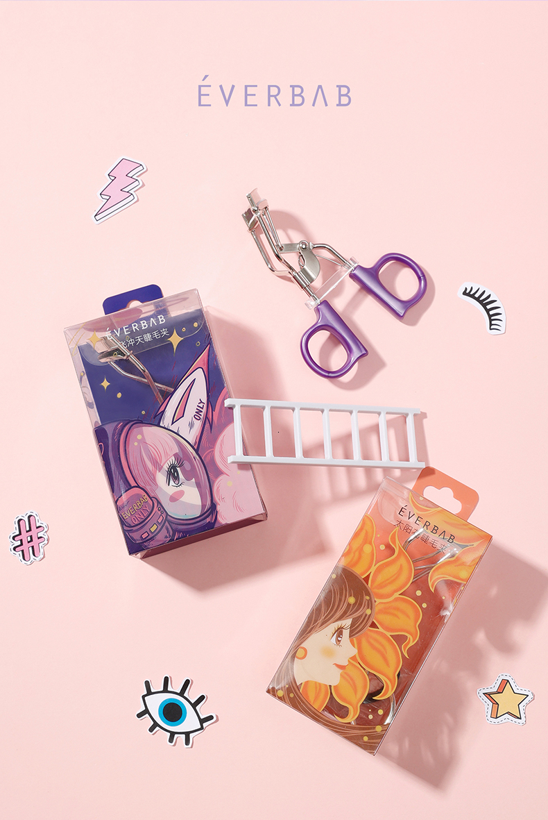 Eyelash Curler Everbab curly eyelashes in two styles sunflower/carbon steel curly eyelashes soaked in the sky 230803