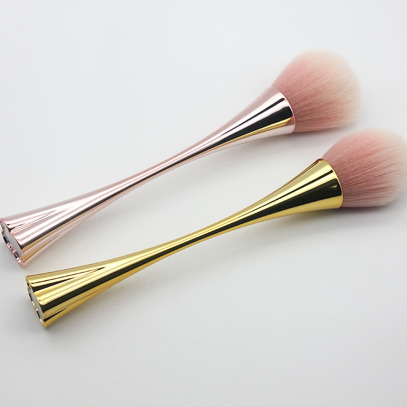 Gold Pink Power Brush Makeup Single Travel Disposible Blusher Make Up Brush Professional Beauty Cosmetics Tool