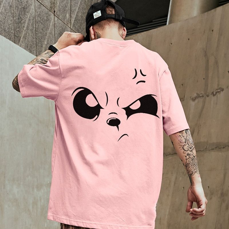Men's T-Shirts Men Short Sleeve Hip Hop T Shirt Casual Streetwear angry wink Print Tshirt Summer Harajuku Fashion T-Shirt y2k Streetwear 230802