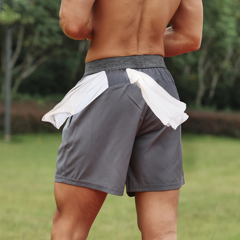Men Mid Rise Shorts Quick Dry Sports Shorts Breathable Yoga Shorts Swift Fabric Joggers Running Short