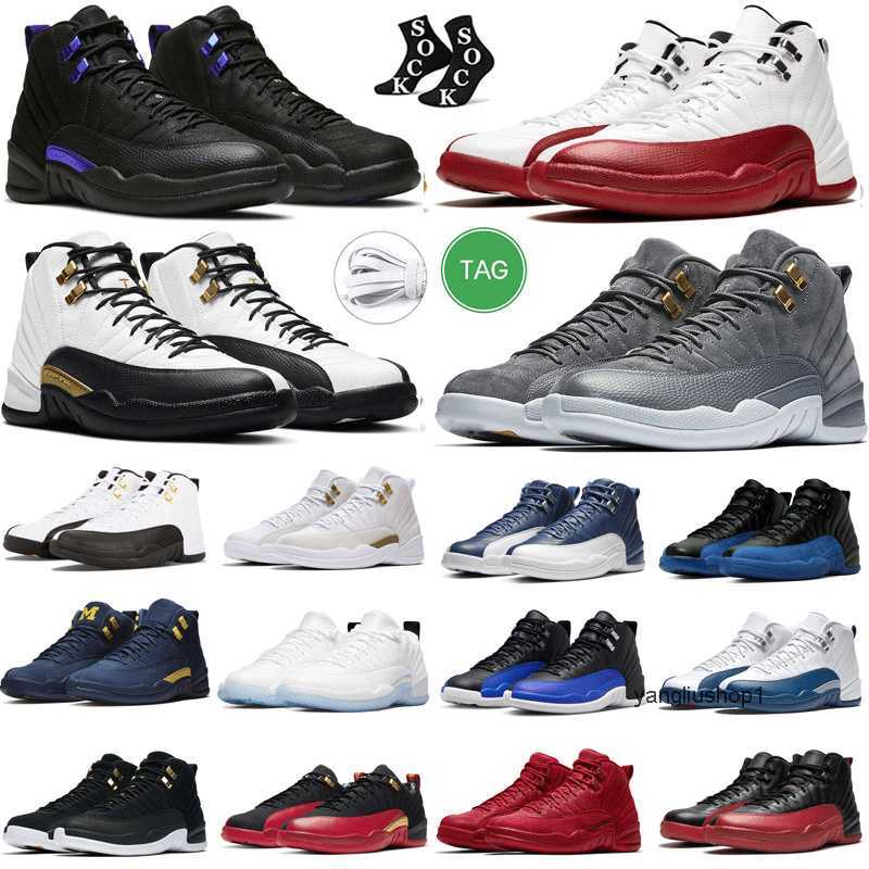 Reverse Flu Men 12s Basketball shoes Game French Blue Royal Dark Concord Black Taxi Stealth Grind Playoff Royalty Indigo Release Twist Hyper University Gold