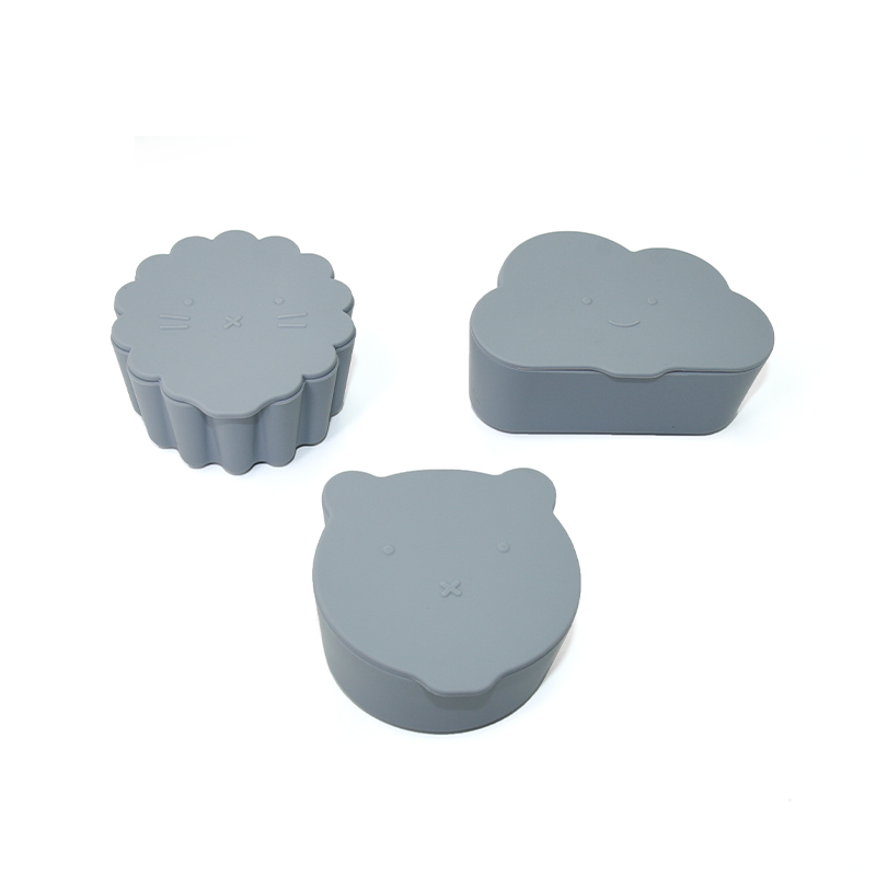 New Baby Silicone Snack Container Cups Cute Bear Lion Bowl with Lid BPA Free Cloud Food Snack Box Multipurpose Feeding Supplies