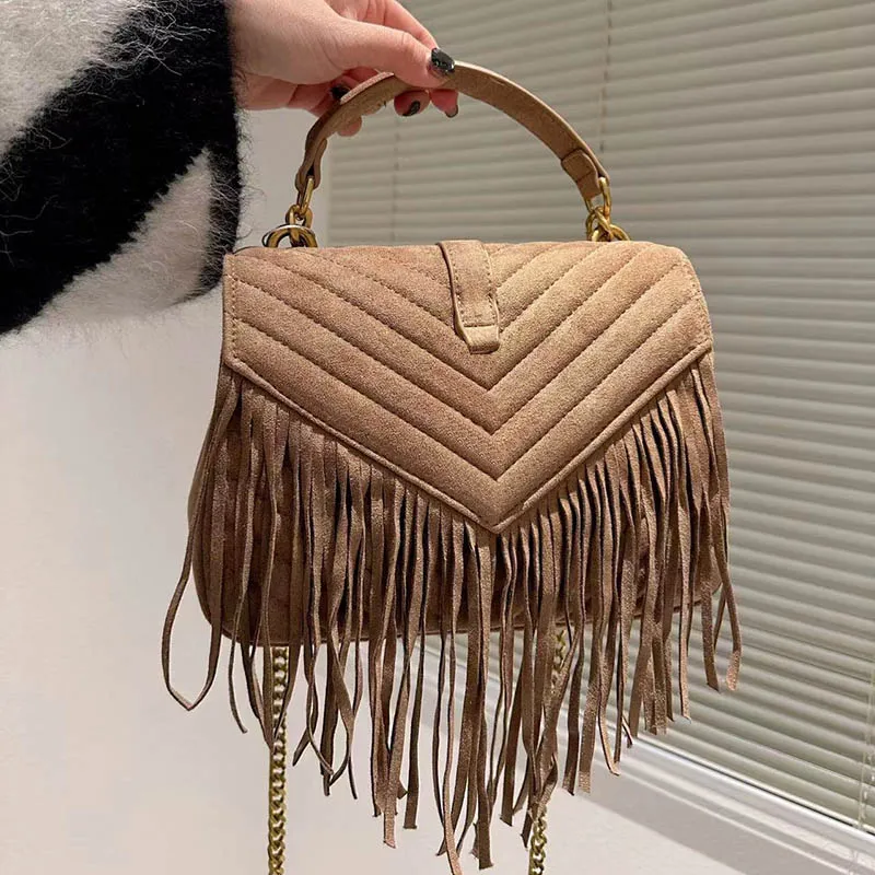 Designer Tassel Crossbody Bags Handbags Luxurys Shoulder Bag Women Chain Purse Classic leather Totes Designers Handbag lady Purses 2308038PE