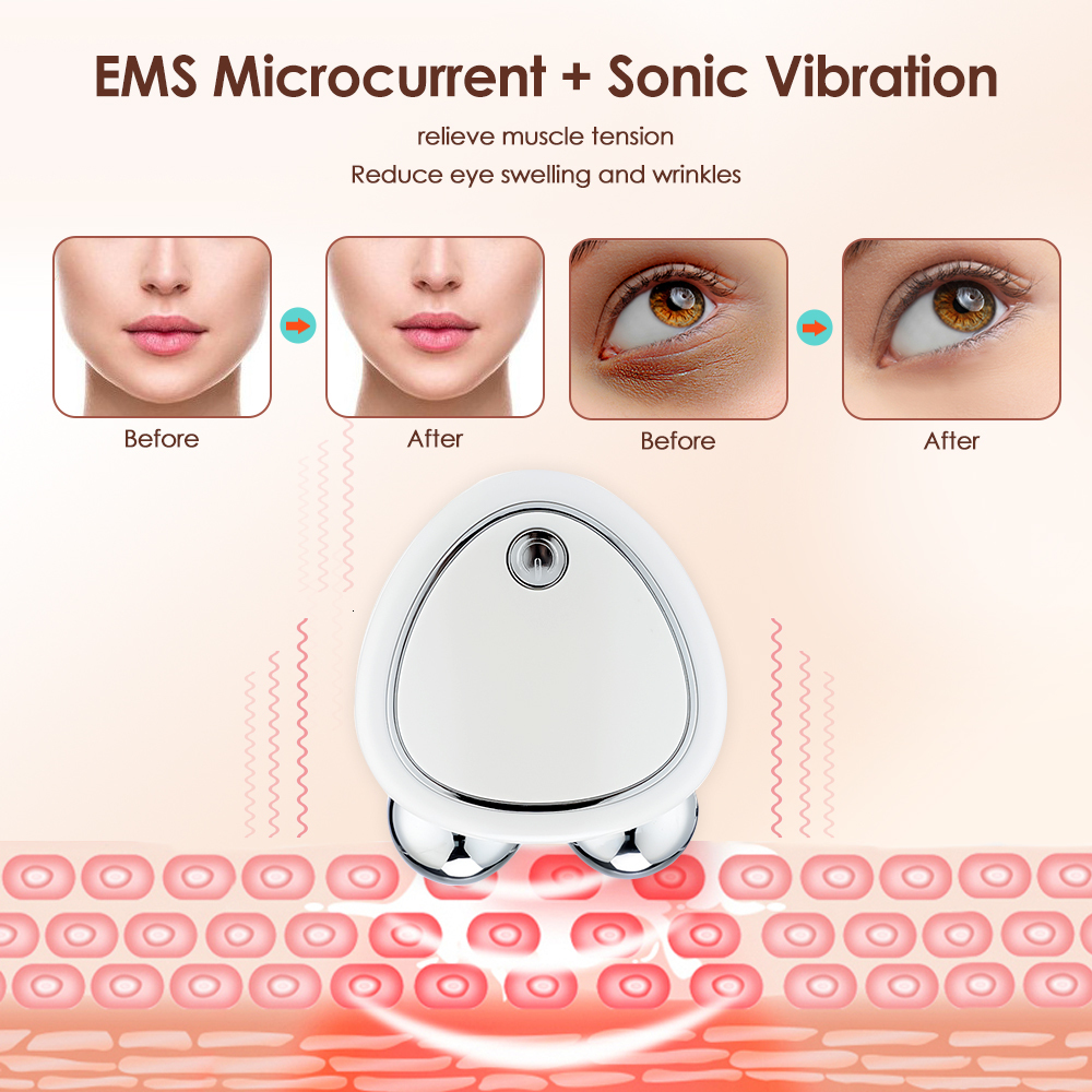 Face Massager EMS Skin Care Slimming Double Chin Microcurrent Lift Machine Anti Wrinkles Sonic Vibration V Beauty 230802