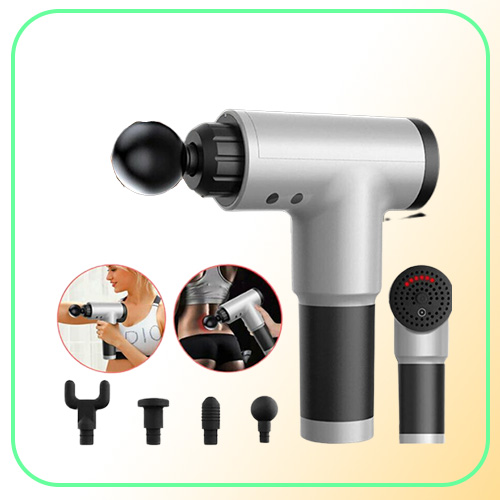6Gear Electric Deep Tissue Pure Wave Percussion Massager Gun Handheld Body Fascia Back Massager Muscle Vibrating Relaxing Tool
