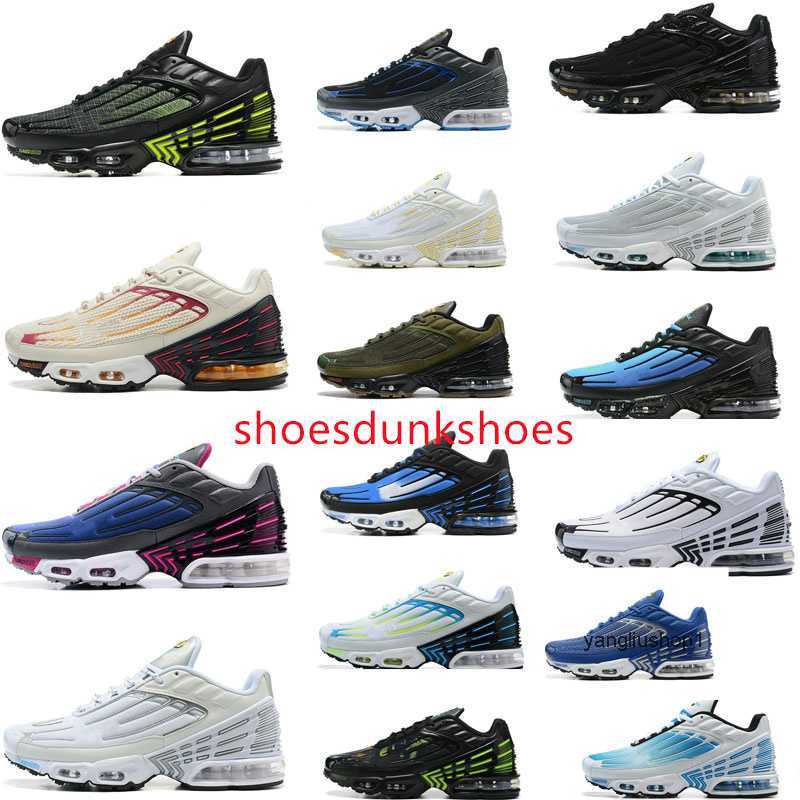 plus tns 3 running shoes tuned tn men women Olive Orange Laser Blue Aqua Volt Triple White Grey Light Bone Yellow Be True mens trainers outdoor sports sneakers