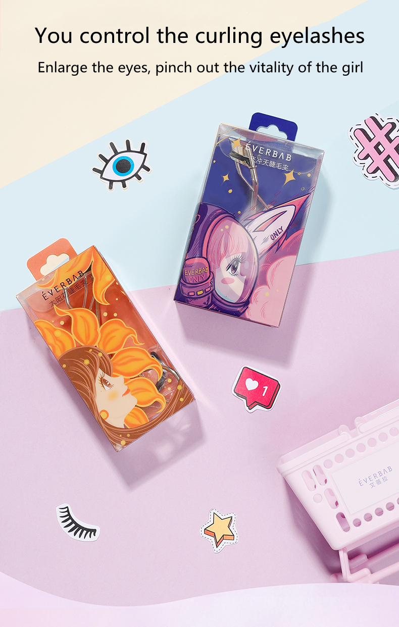 Eyelash Curler Everbab curly eyelashes in two styles sunflower/carbon steel curly eyelashes soaked in the sky 230803