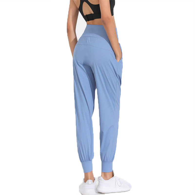 Women Yoga Studio Pants Outfit Ladies Quickly Dry Drawstring Running Sports Trousers Loose Dance Studio Jogger Girls Yoga Pants Gy