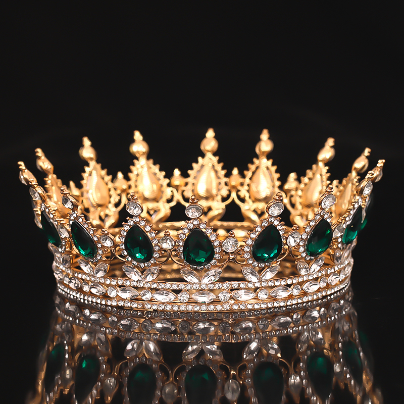 Wedding Hair Jewelry Crystal Crown Tiara Bridal Accessories Round For Women Queen Party Tiaras Gift 230804