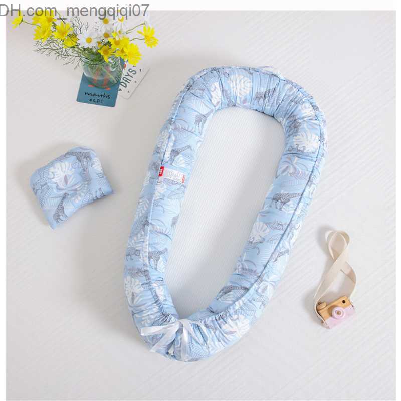 Bassinets Cradles Baby bed bass bumper 50x85cm nest with pillow travel baby cotton cradle suitable for portable baby cribs for newborns Z230804