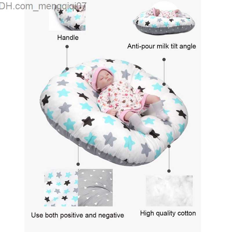 Bassinets Cradles Baby Bed Bassnet Nest Neonatal Lounge Basket Portable Baby Bed Travel Cradle Pad Baby Boy Girl Pillow+Pillow Box Z230804
