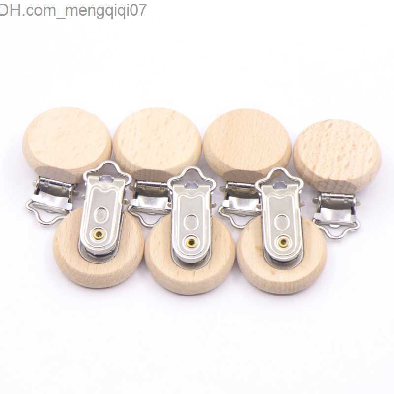 Pacifier Holders Clips# 5-piece wooden baby pacifier bracket metal clip beech baby pacifier clip chain accessories without bisphenol A wooden teeth Z2