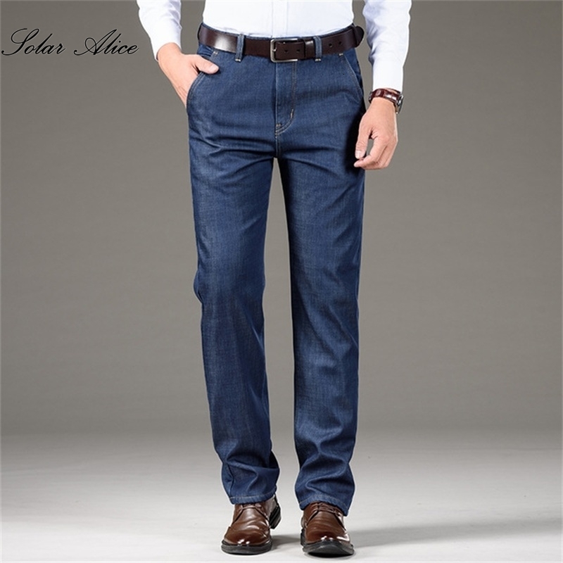 Men s Jeans Autumn And Winter High Waist Classic Drape Middle Aged Straight Loose High Quality Casual 230804