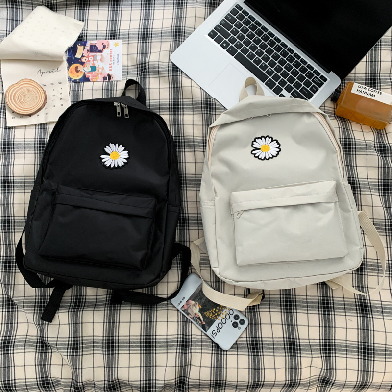 School Bags Qiaoduo Daisy Small Backpack for Teenagers Girls Canva White Bookbag Fashion Travel Street Trend 230804