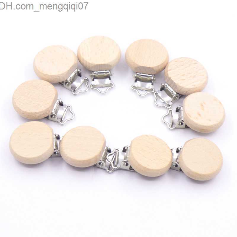 Pacifier Holders Clips# 5-piece wooden baby pacifier bracket metal clip beech baby pacifier clip chain accessories without bisphenol A wooden teeth Z2
