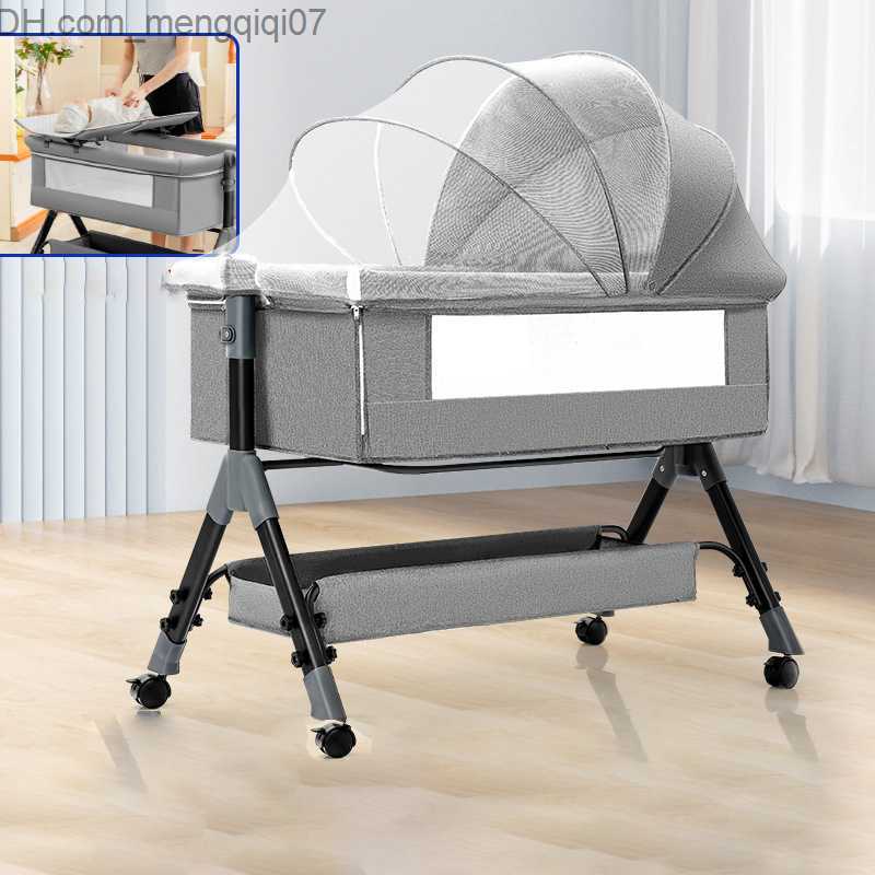 Bassinets Cradles Foldable crib portable bass bed foldable cradle bed storage bag with replacement table mosquito net Z230804