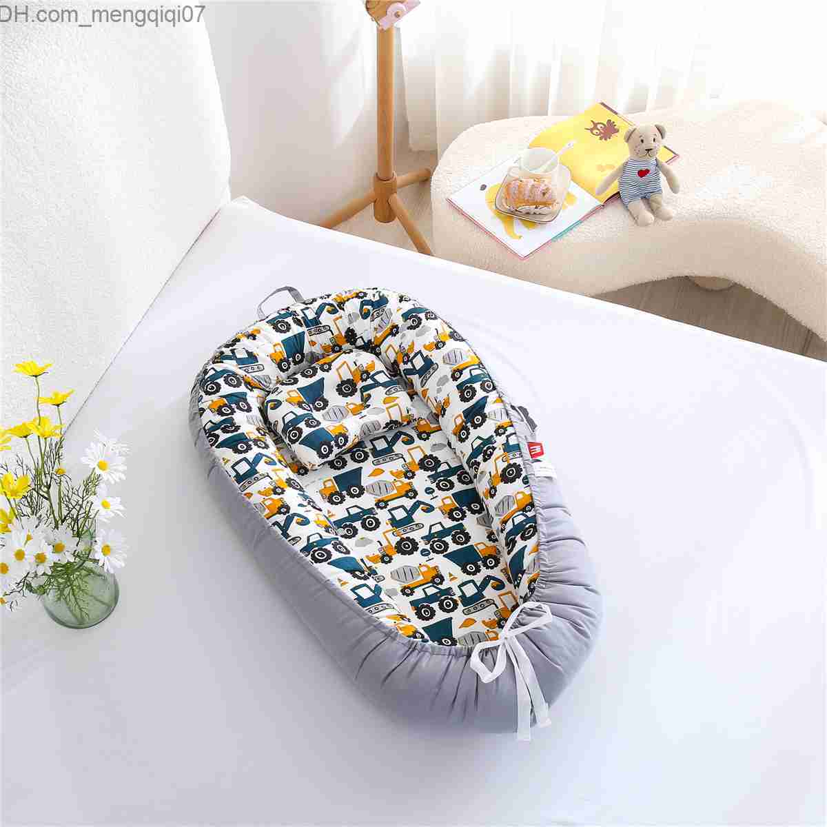 Bassinets Cradles Baby Cradle Bed Foldable Neonatal Nursery Baby Bumper Bed Baby Nest Belt Portable Baby Bed Z230804