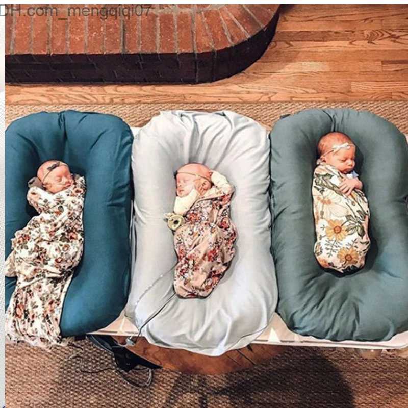 Bassinets Cradles Baby crib newborn crib bumper portable children's cradle boys and girls' travel bed baby bass pillow Z230804