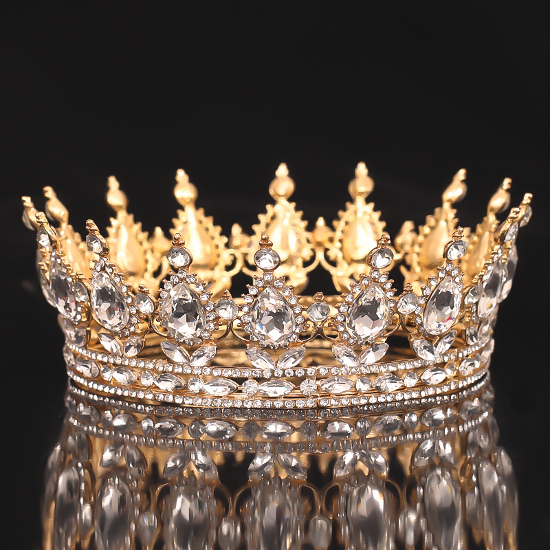 Wedding Hair Jewelry Crystal Crown Tiara Bridal Accessories Round For Women Queen Party Tiaras Gift 230804