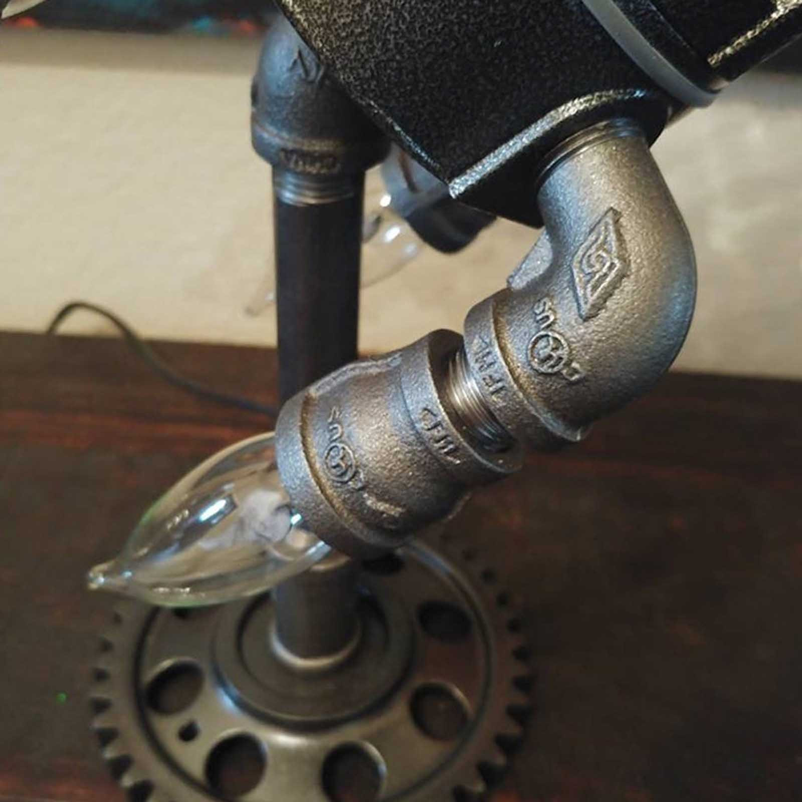 Other Home Decor Vintage Rocket Ship Lamp Steampunk Industrial Desk Night Lights Decoractive Bedside Table Light for Bar Bedroom Decor Kids Gifts 2308