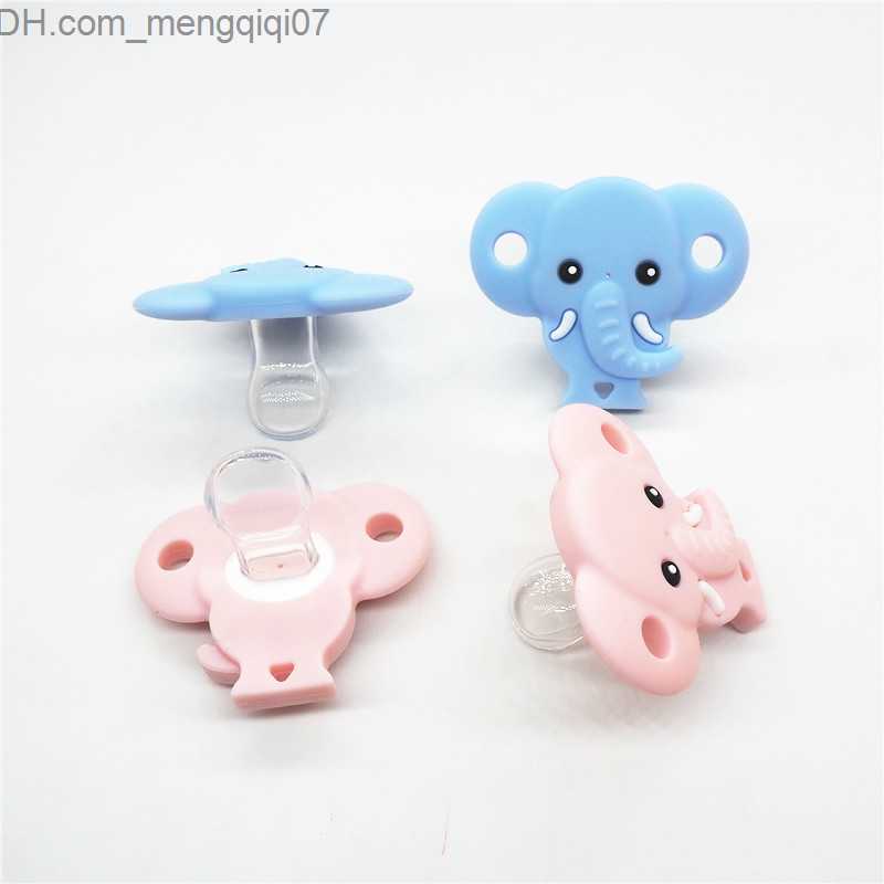 Pacifier Holders Clips# Chenkai 10 pieces of bisphenol A free silicone elephant pacifier dentures DIY newborn baby care jewelry animal toy handicrafts