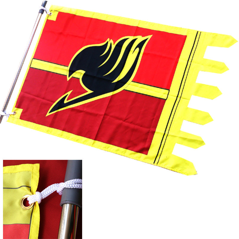 Banner Flags Anime Fairy Tail Natsu Dragneel Guild Cosplay Banner Flag Badge Cosplay Gift 230714