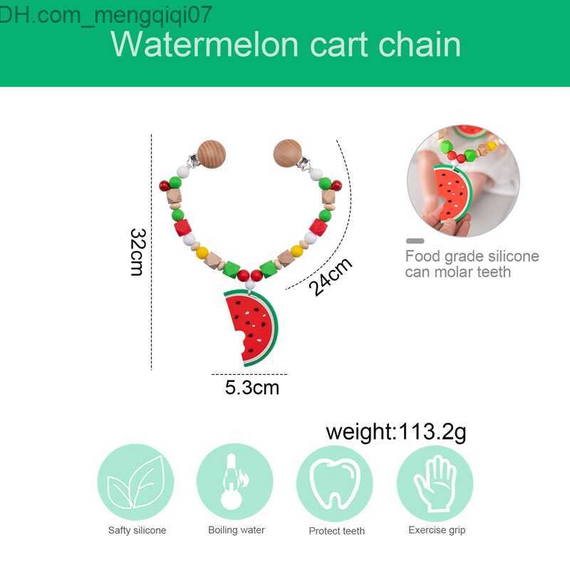 Pacifier Holders Clips# Baby stroller toy watermelon crib pendant Rattlesnake toy making music pacifier clip baby teeth baby sensor Rattlesnake Z23080