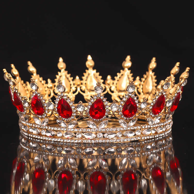 Wedding Hair Jewelry Crystal Crown Tiara Bridal Accessories Round For Women Queen Party Tiaras Gift 230804