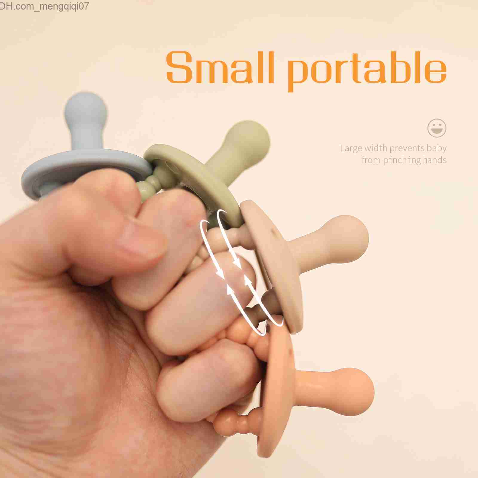 Pacifier Holders Clips# Baby silicone pacifier soft tooth toy used for newborn chewing products soft cushion dummies food grade silicone care accessor