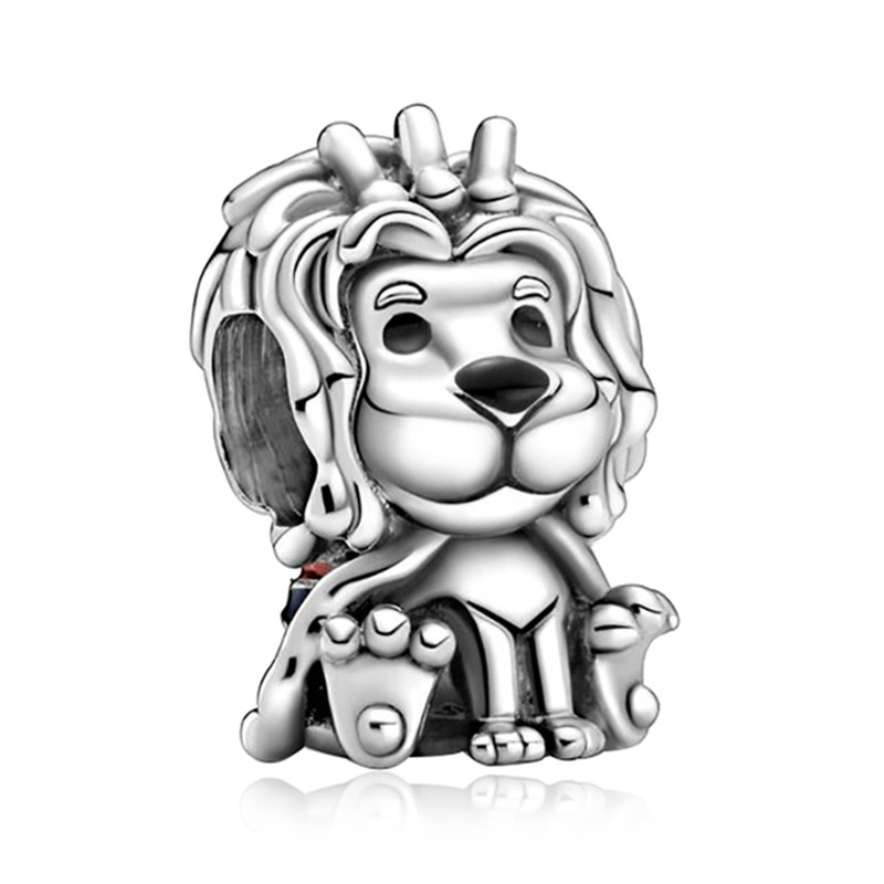 925 Silver Fit Charm 2023 New Cute Animals Panda Cat Dog Dinosaur Fashion Charms Set Pendant DIY Fine Beads Jewelry, A Special Gift for Women