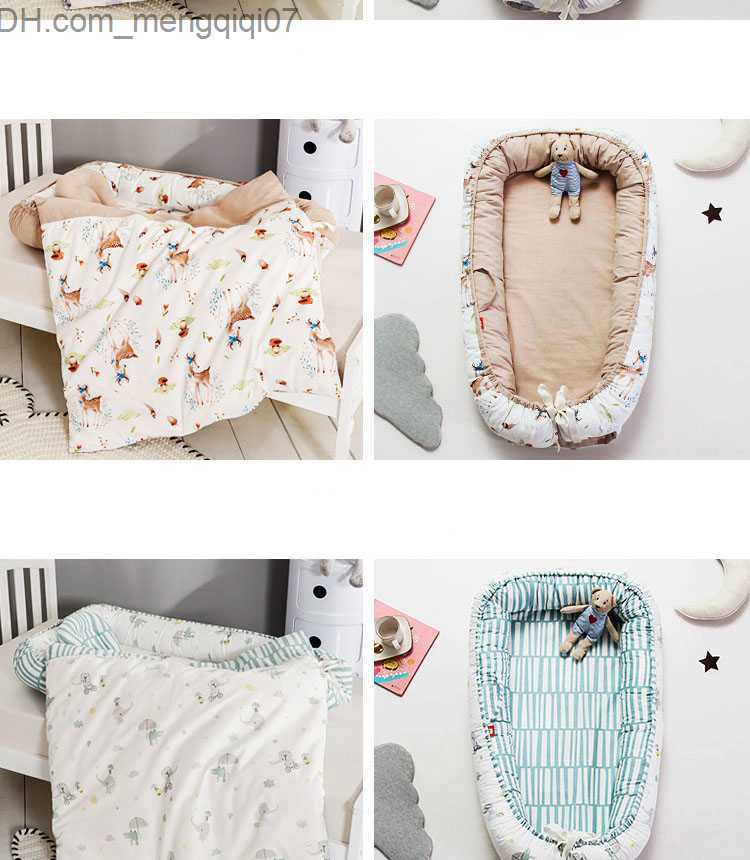 Bassinets Cradles Sleeping Nest Girl Bassnet Bed Fence Baby Cradle Bed Fence Baby Bed with Pillow Winter Baby Bed Z230804