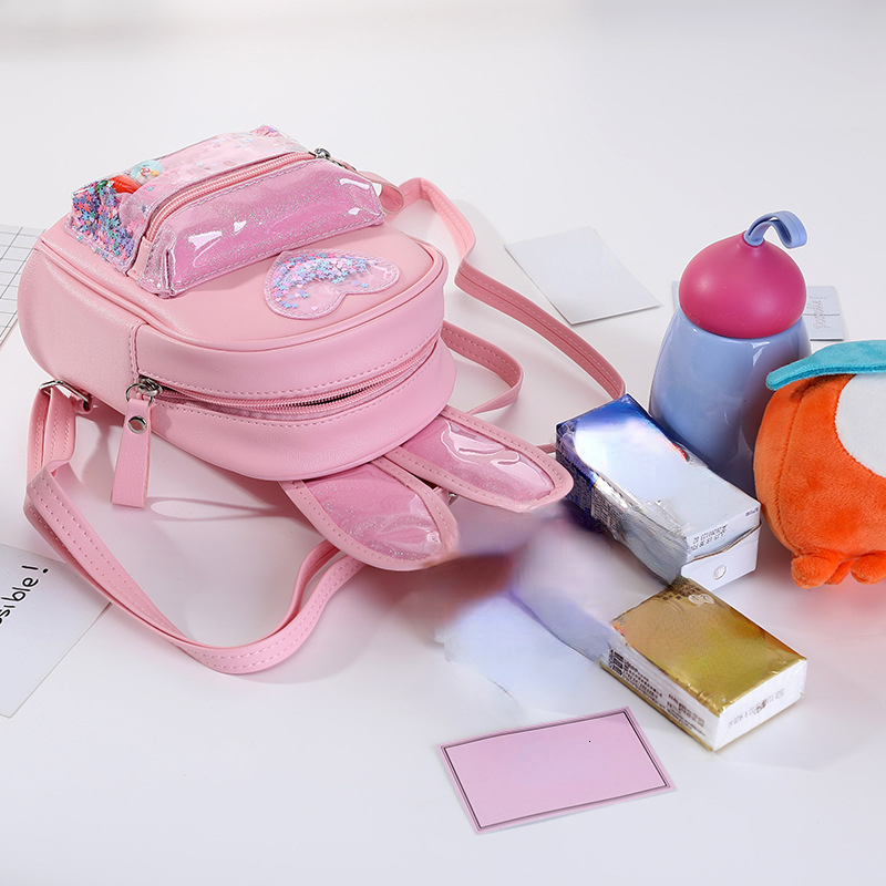 Backpacks Children Small Backpack Purse Cute Leather School Bags for Kids Girl Princess Bag Back Pack Mochila Feminina 230803