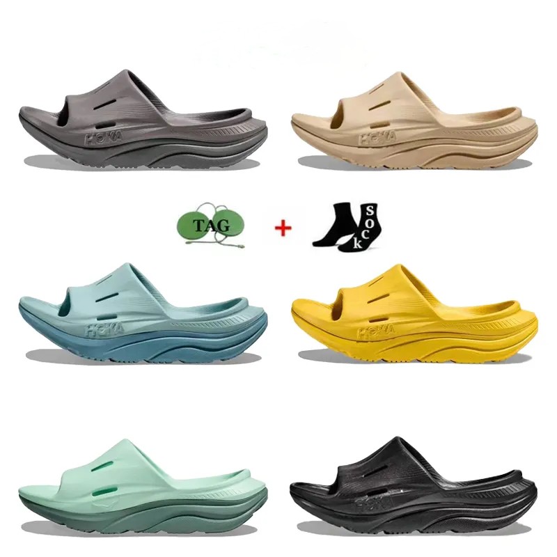 Blue Orda Recovery platform slides designer slippers women Men White Black Pink Top Quality summer beach sandal Rubber sole casual shoes