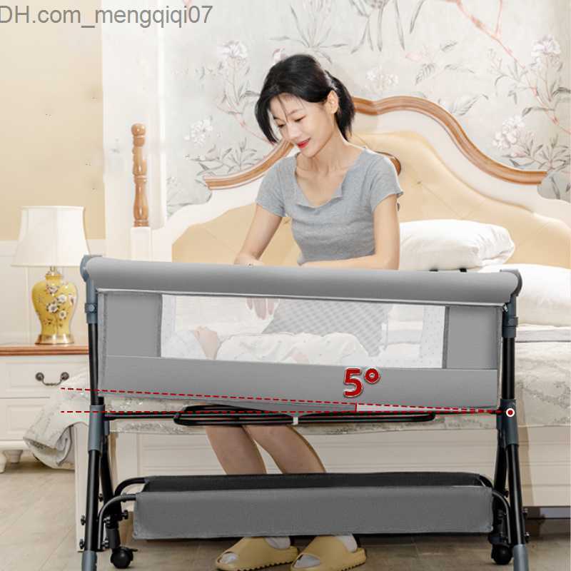 Bassinets Cradles Foldable crib portable bass bed foldable cradle bed storage bag with replacement table mosquito net Z230804