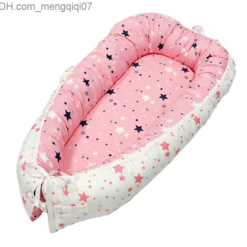 Bassinets Cradles Detachable travel baby nest protector circular lounge bed bumper newborn portable baby cradle soft baby Bassnet Z230805