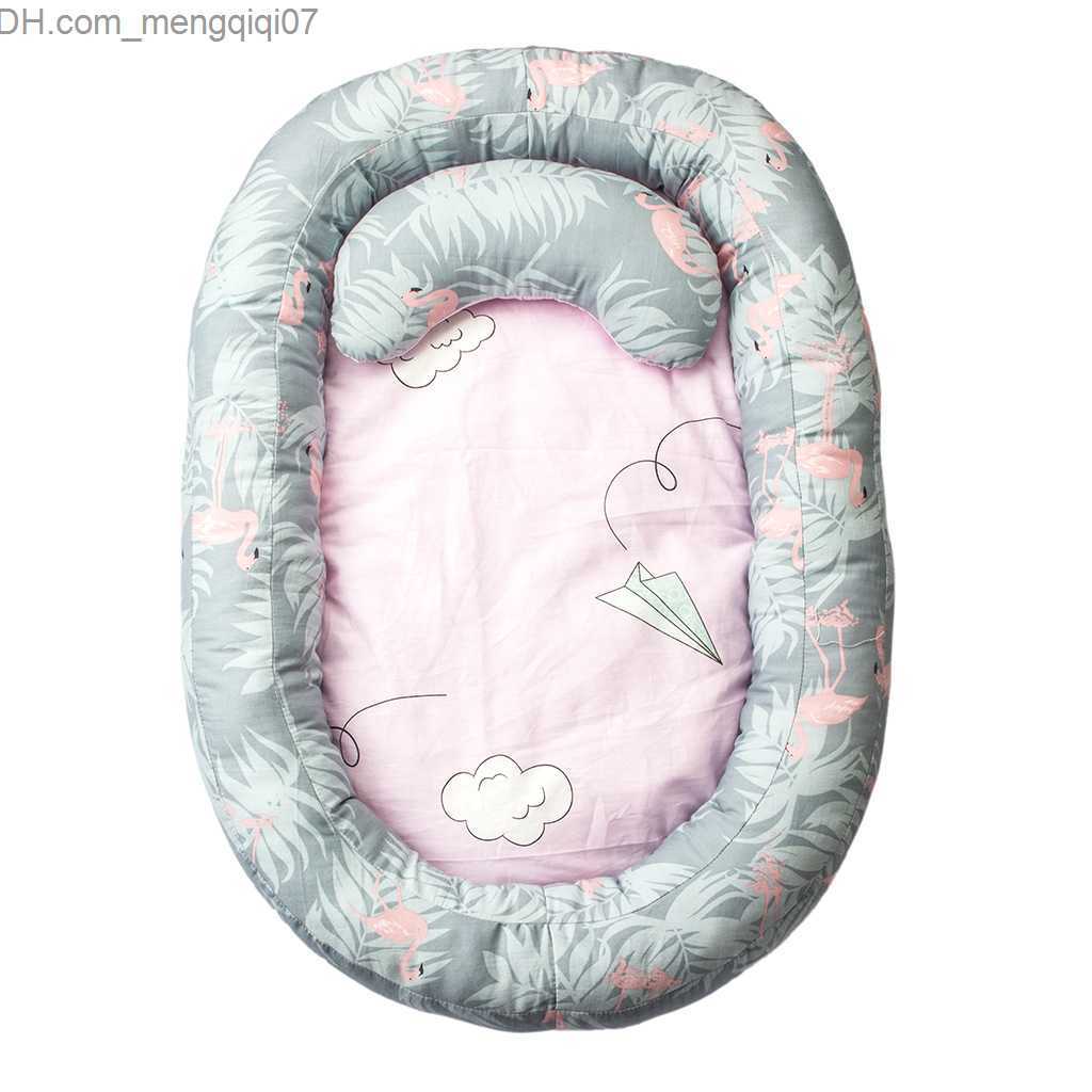 Bassinets Cradles New portable baby crib travel lounge suitable for boys and girls baby cotton pillow pad newborn crib Z230804