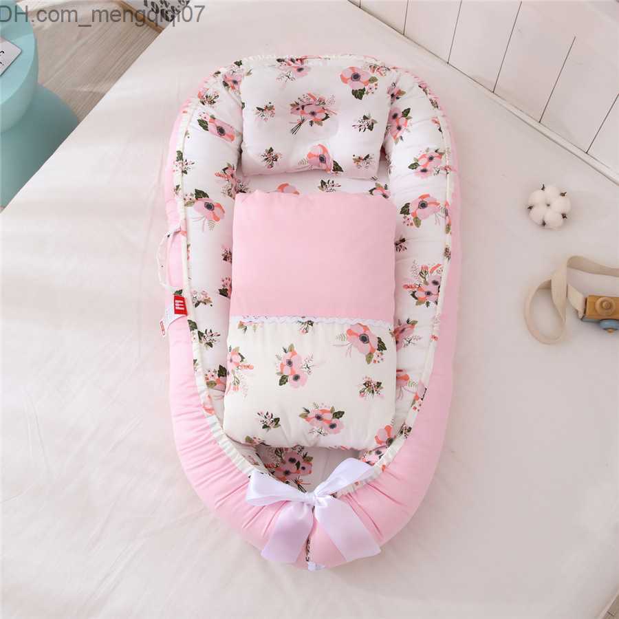 Bassinets Cradles 85 * 50cm baby crib with pillow and quilt 3 pieces/set portable crib for newborns travel baby cradle Bassnet Z230804