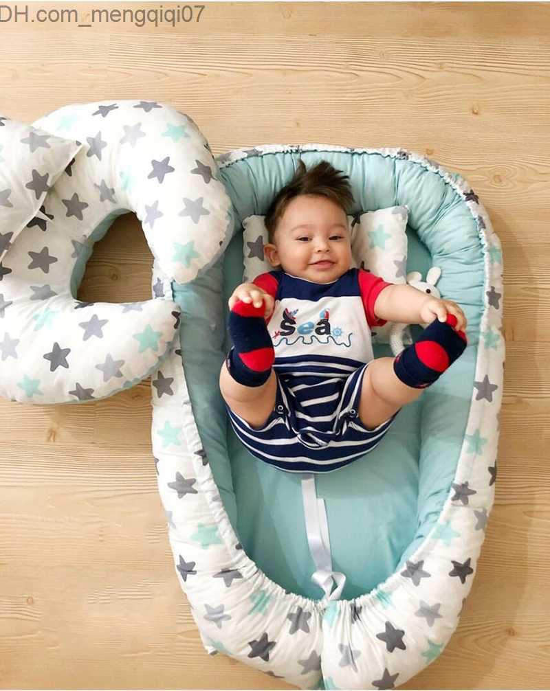 Bassinets Cradles Baby Nest Bed Baby Bed Portable Cotton Cradle Removable and Washable Newborn Travel Sleep Baby Bed Bass Protector Z230804