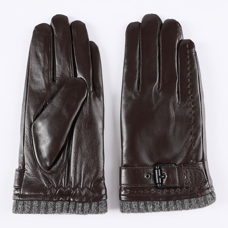 Fingerless Gloves Genuine Leather For Men Male Sheepskin Touch Screen Winter Warm Windproof Mittens Driving Cycling Motorcycle Men s 230804