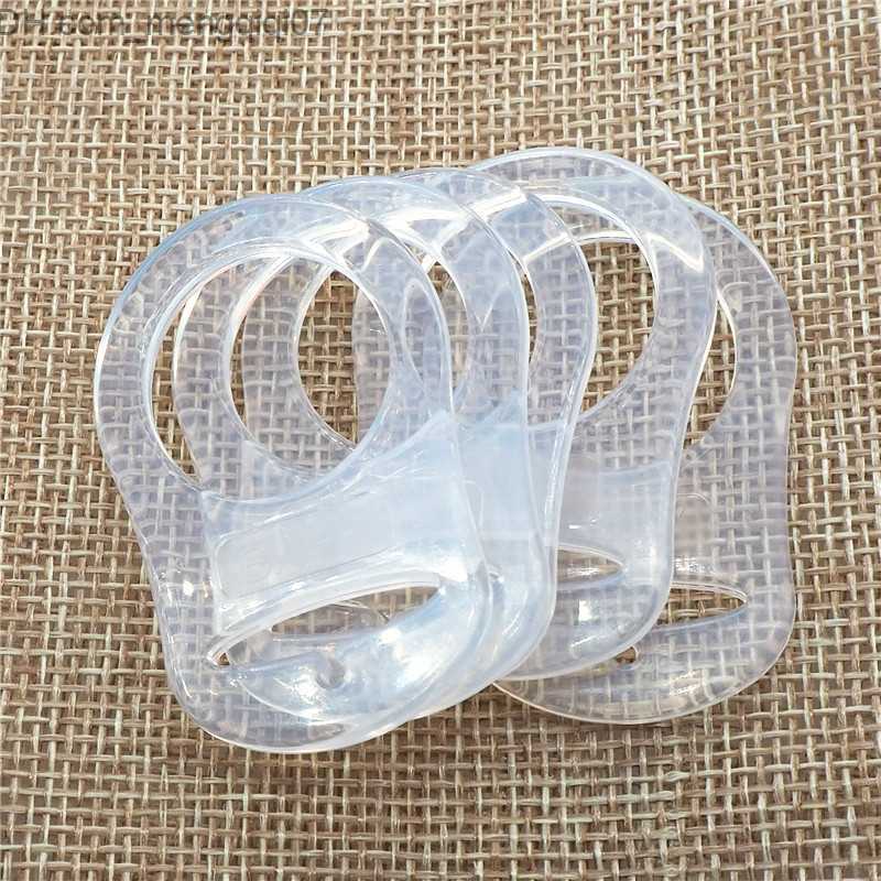 Pacifier Holders Clips# Chenkai 50 pieces transparent silicone Mam ring DIY baby pacifier dummy NUK transparent adapter O-ring bracket chain toy acces