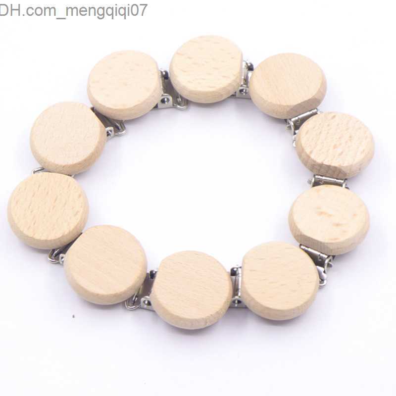 Pacifier Holders Clips# 5-piece wooden baby pacifier bracket metal clip beech baby pacifier clip chain accessories without bisphenol A wooden teeth Z2