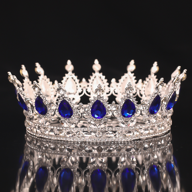 Wedding Hair Jewelry Crystal Crown Tiara Bridal Accessories Round For Women Queen Party Tiaras Gift 230804