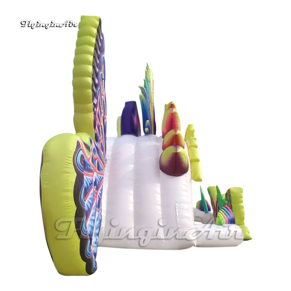 Fantastic Large Inflatable Angel Tent Dj Booth Air Blow Up White Marquee With Big Wings For Concert Stage Decoration