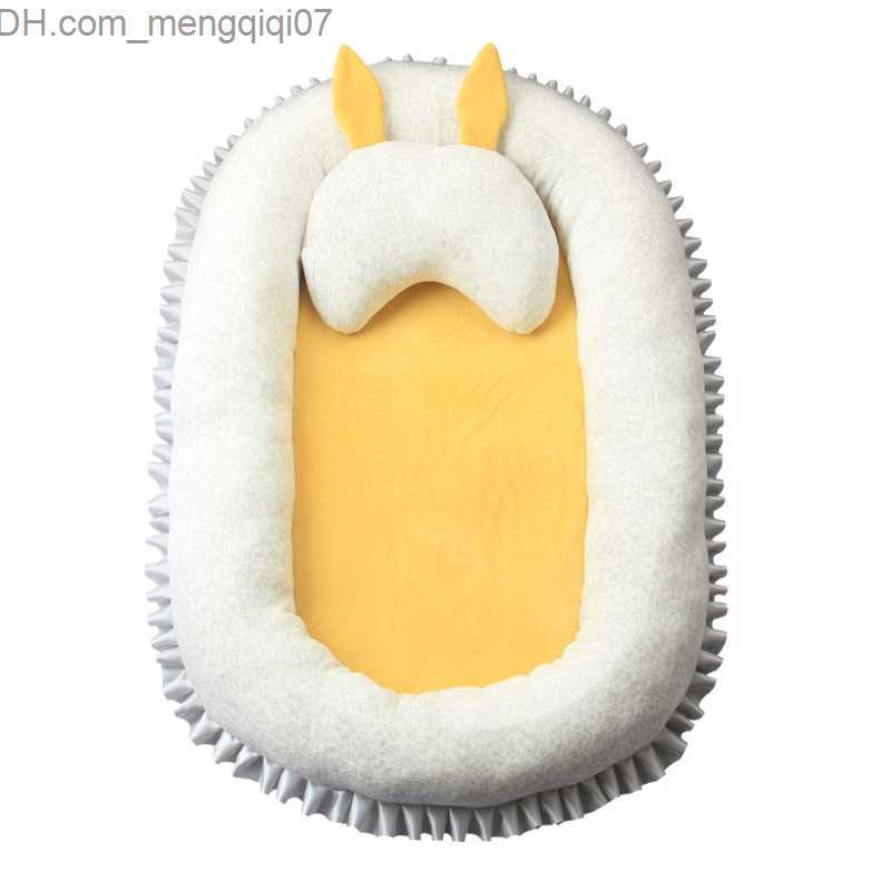 Bassinets Cradles Newborn crib portable crib hammock nest with pillow travel crib cotton Cradles Bassnet bumper Z230804