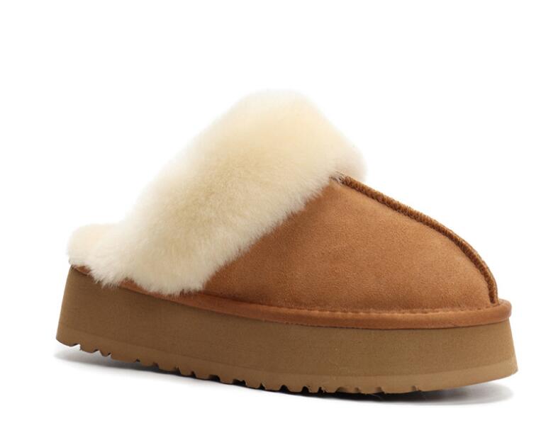 Top quality man women increase snow slippers Soft comfortable sheepskin keep Warm slippers Girl Beautiful gift free transshipment 2022 hot